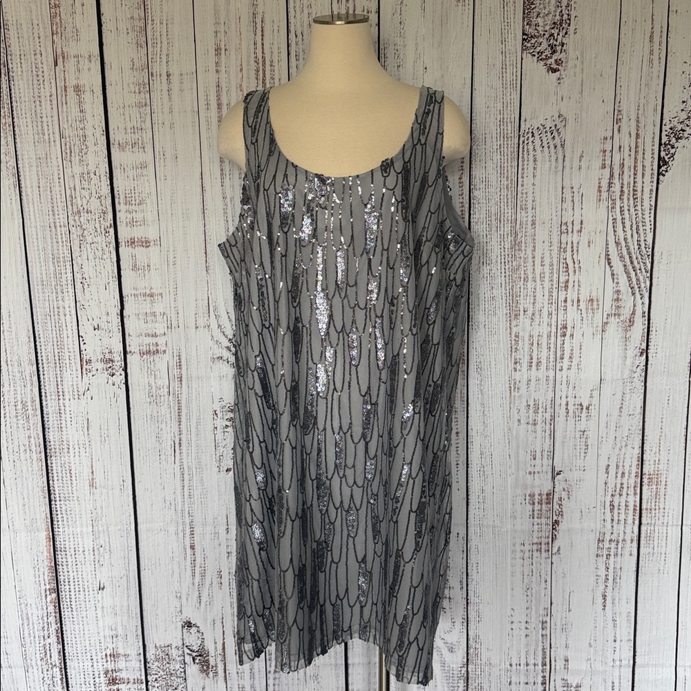 BB‎ Dakota Shimmering Gray Sequin Dress